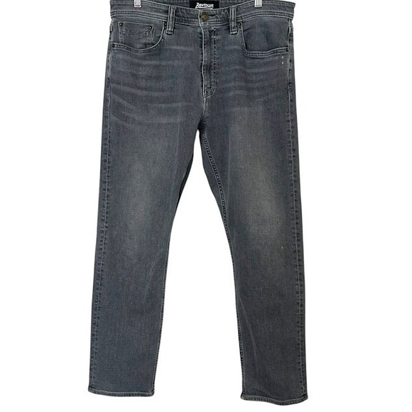 Revtown Light Gray Wash Sharp Straight‎ Leg Stretch Jeans Mens 34 x 30 - Picture 1 of 4